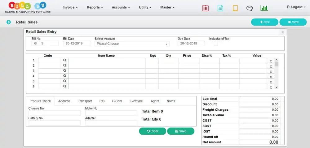 Billing Entry